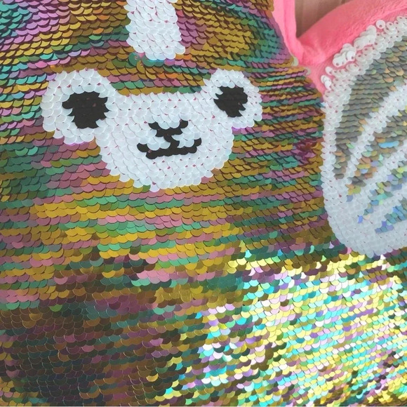 Justice Llamacorn Reversible Soft Sequin Pretty Pink Pillow Girls Plush Toy 12" - Picture 4 of 6